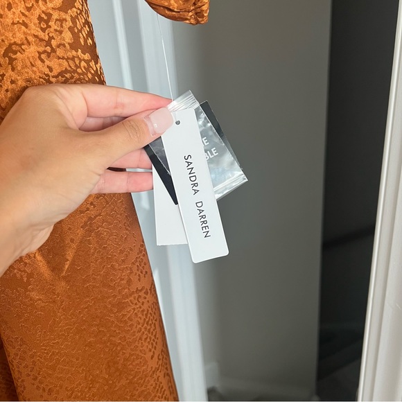 BRAND NEW, Sandra Darren dress, burnt orange, NWOT, size 6 - Picture 2 of 5